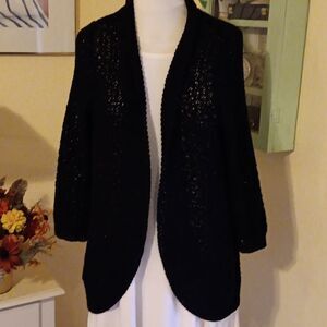 Dana Buchman Lose Knit Open Cardigan